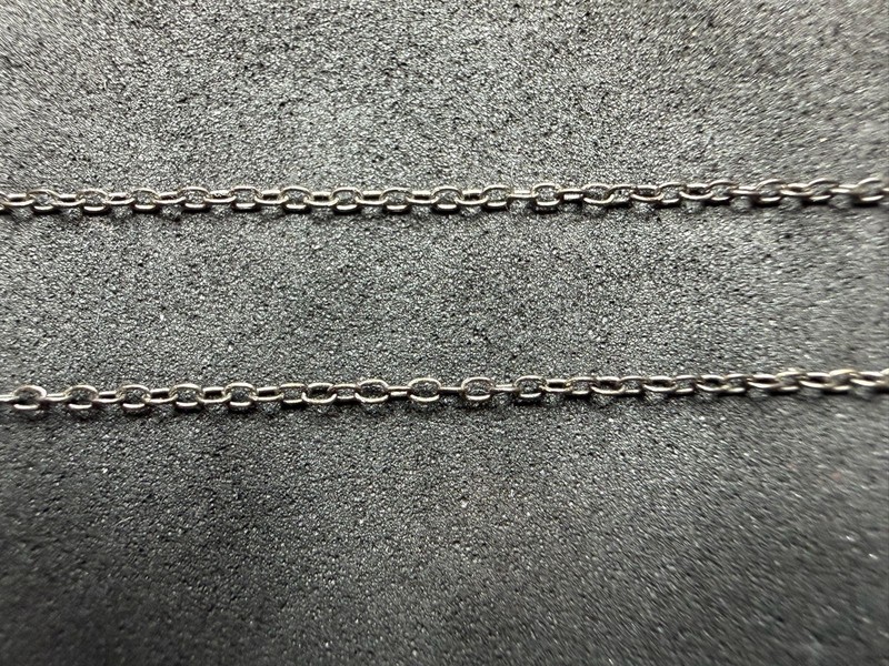 0.92g Vintage Sterling Silver 925 Cable Link Chain Necklace 18 in M