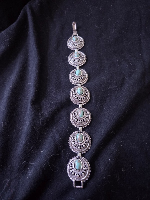 Vintage 1960’s Sarah Coventry Indian Treasure Collection Turquoise Bracelet Boho
