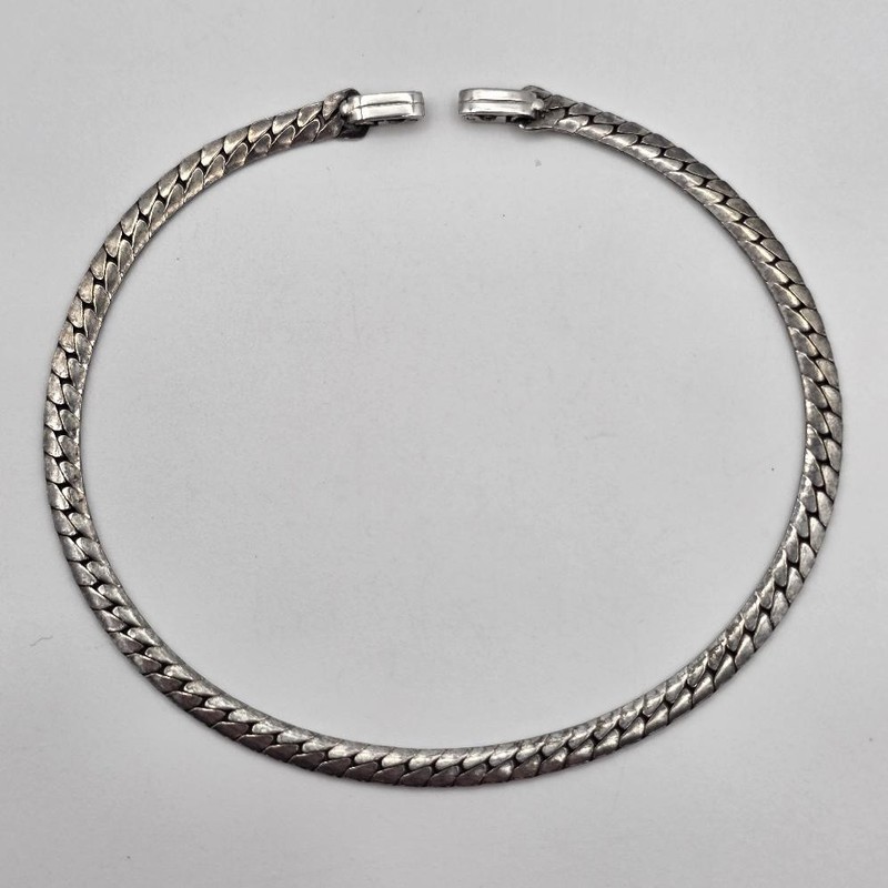 Vintage Engel Brothers 925 Sterling Silver 9.5″ Double Clip On Chain Necklace