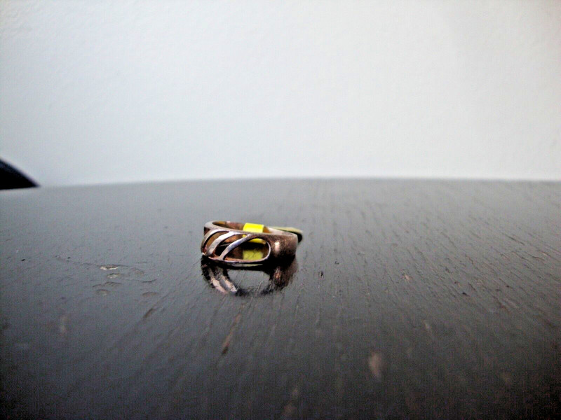 VINTAGE 1970-80 RETRO MOD NEGATIVE SPACE RING STERLING SILVER STAMPED 925 SZ 6 gallery