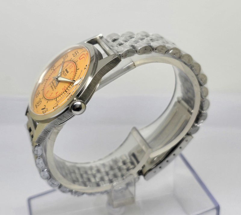 Vintage Hmt Pilot Yellow Dial 17 Jewels Mechanical hand winding Transparent Back gallery