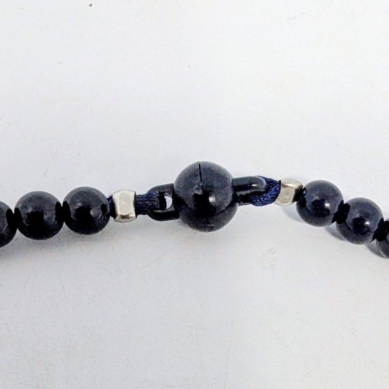 Vintage Retro Chunky Lucite Beaded Yellow Black & White Beads 20" gallery