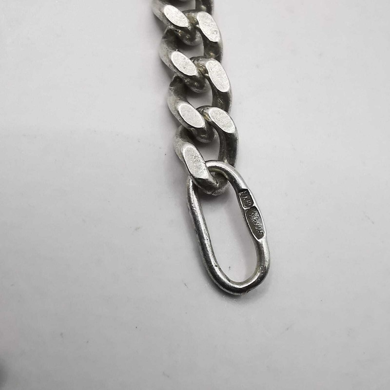Vintage 925 Sterling Silver 24.8" Curb Chain Necklace 24.86g Unisex Adult gallery