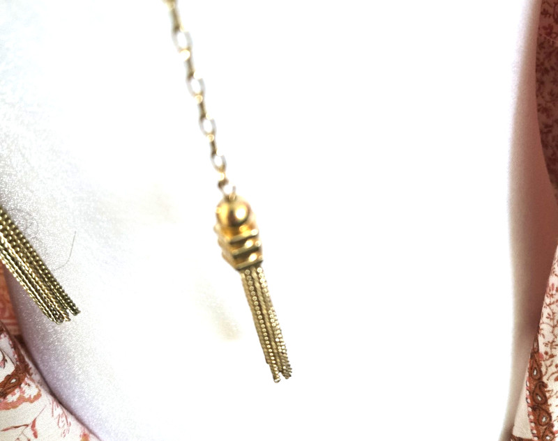 Designer NY Gold Tone Tassel Lariat Necklace Statement Rope Chain Drop Pendant gallery
