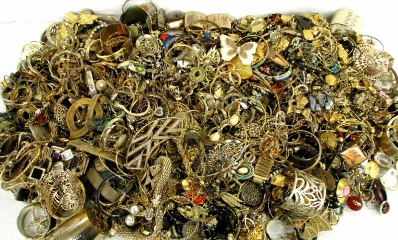 1 LB Mystery LOT NEW Mixed Jewelry Ethnic Vintage NO JUNK ALL WEARABLE Bulk LOT gallery