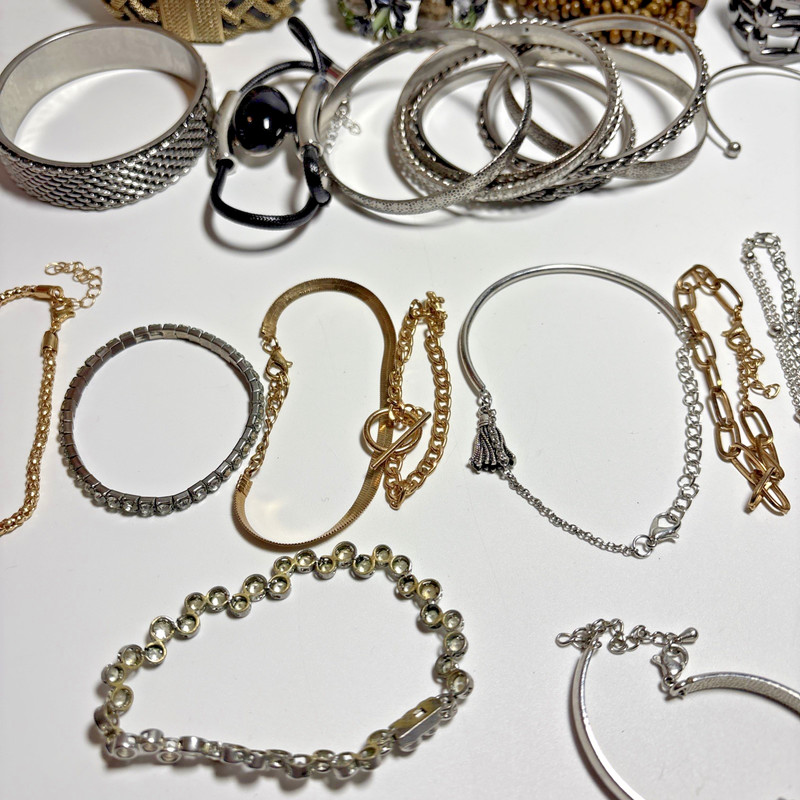 Vintage Costume Jewelry Bracelet Lot • Mixed Styles • Fashion Accessory Bundle gallery