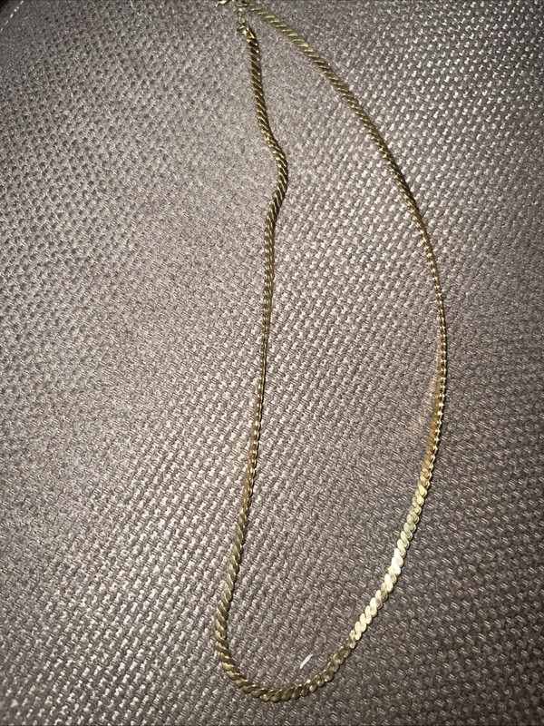 Vintage 12K Gold Filled Curb Link Chain Necklace – 1/20 12K GF – 18″