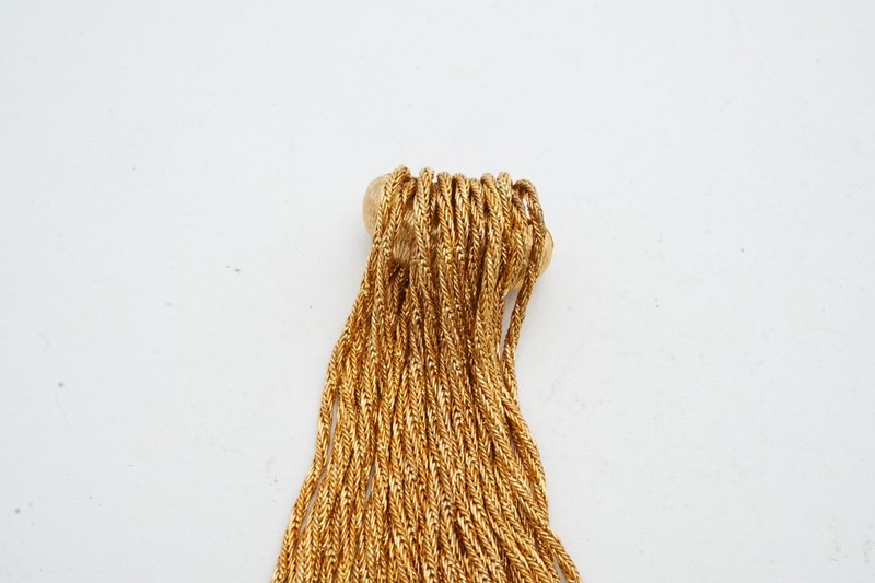 Vintage Brooch Pin Gold Tone Tassel gallery
