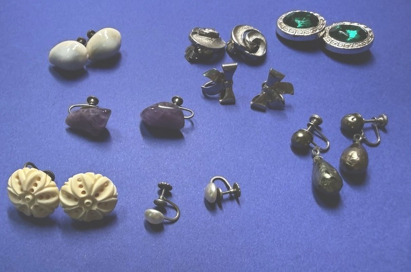 Vintage Clip And Twist Earrings Lot Of 8 Sets