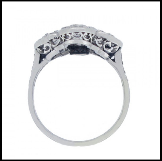 14K White Gold Over 3.24CT Lab-Created Round Cut Diamond Antique & Vintage Ring gallery