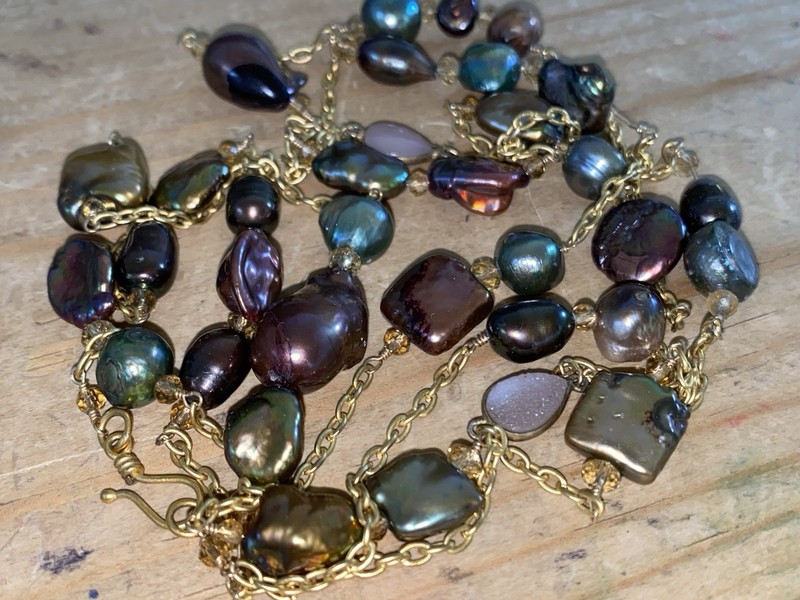 vintage genuine pearl necklace