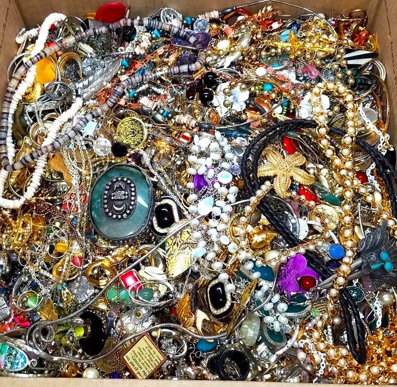 3 Pounds 3 Lbs Old Unsearched Jewelry Lot VTG & Now Junk & Wear & Resell Tangled gallery