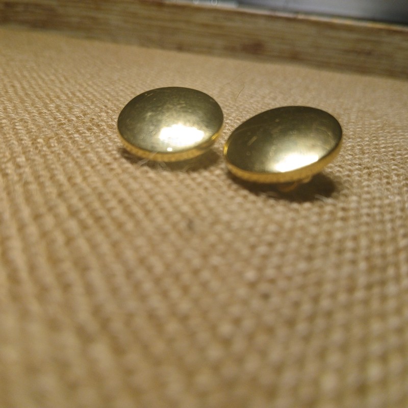 RARE Vintage Henkel & Grosse Gold Plated Clip On Earrings Mid Century Runway gallery