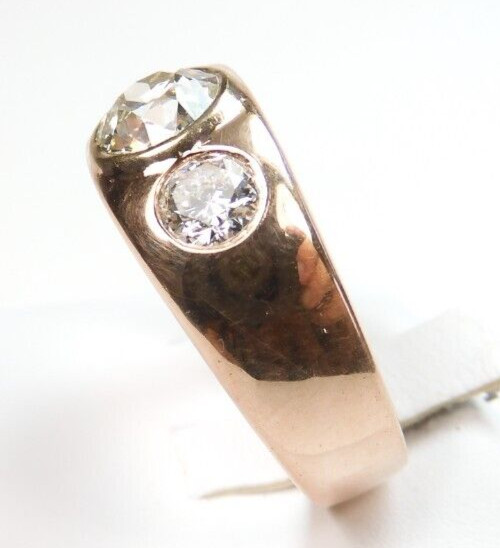 Antique 1920's European Diamond Engagement Ring 14K Rose Gold 9 UK-R1/2 EGL USA gallery