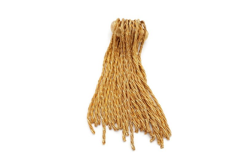 Vintage Brooch Pin Gold Tone Tassel