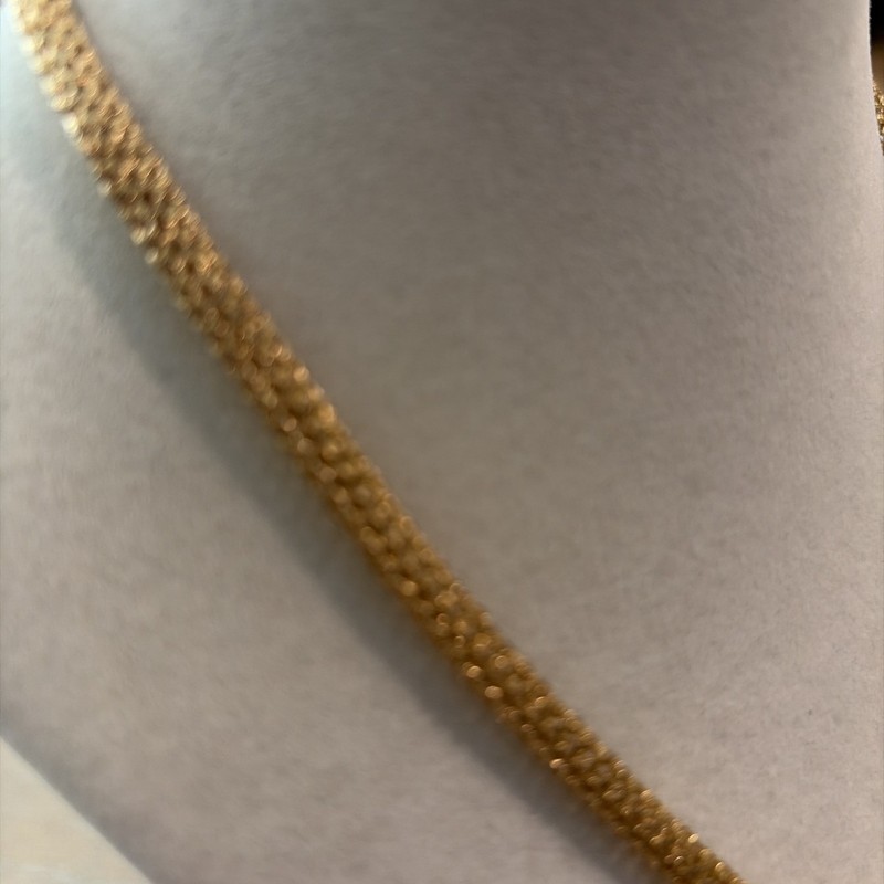 Itaor Vintage Gold Vermeil 925 Sterling Silver Woven Mesh Necklace - 16” gallery