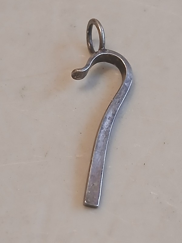 Vintage STERLING SILVER SHEPARD’S HOOK CHARM FOR BRACELET