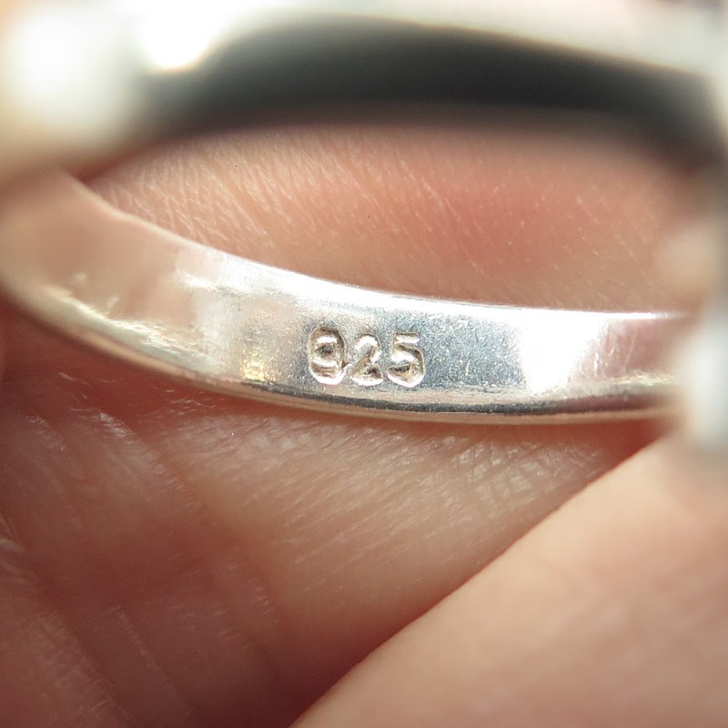 925 Sterling Silver Vintage Single-Cut Round Shaped C Z Star Ring Size 6.75 gallery