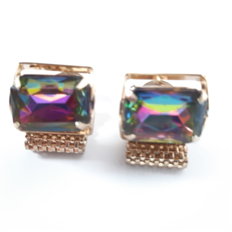 Vintage Cuff Links Mesh Bullet Back Toggle Stones Gems Jewelry Mens Lot gallery