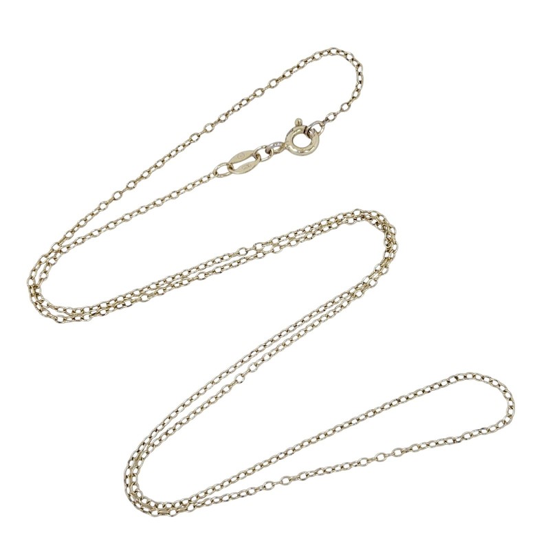Vintage Gold-Tone Sterling Silver 925 Cable Chain Necklace 19″
