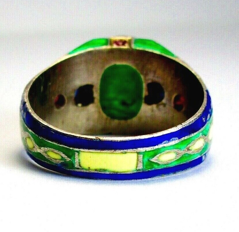925 St. Silver Ring, With Beautiful 2.25 Ct 10x8 mm Oval Emerald, Size T gallery