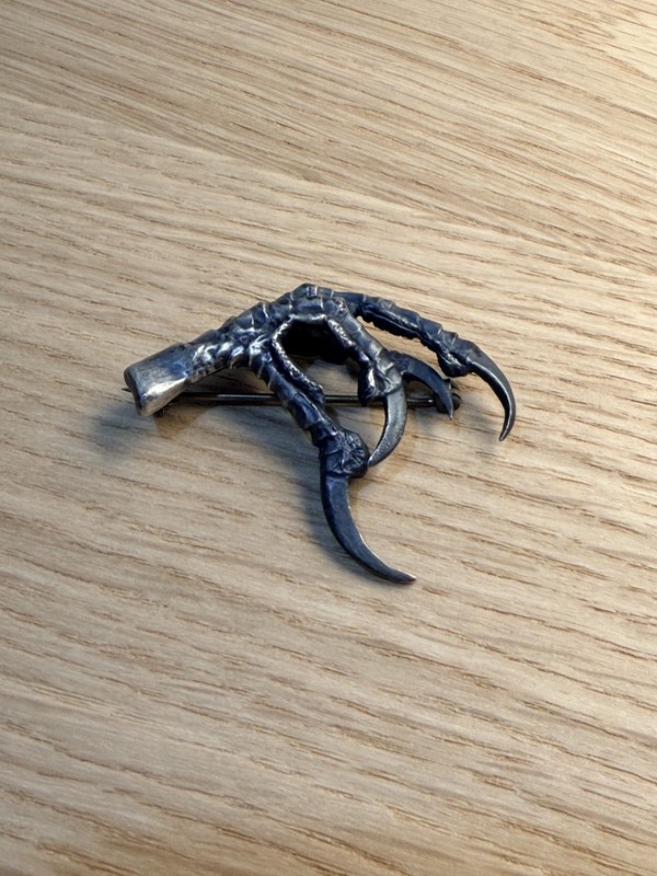 Bloodmilk Jewels Nevermore Brooch Oxzidized Sterling Silver Vintage 2014
