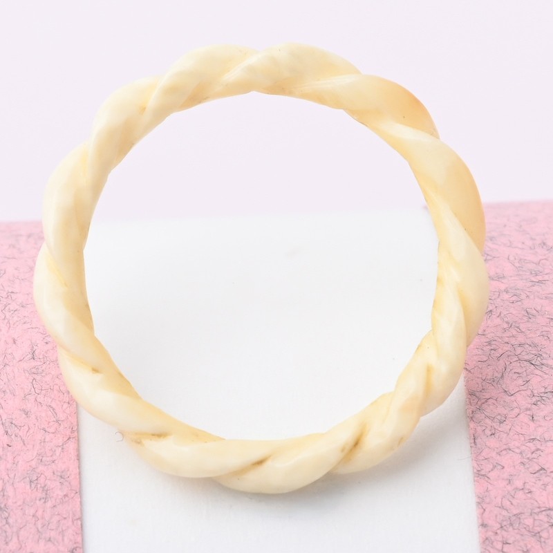 Antique Victorian LARGE 7/8″ Carved Ropy Mother of Pearl LARGE Bail Loop