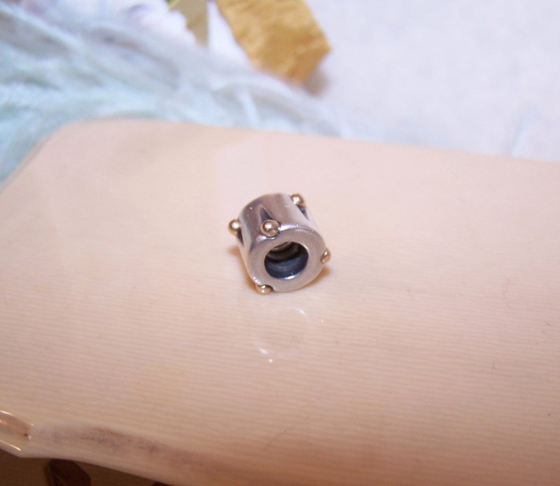 PANDORA Sterling Silver Yellow Gold Drum Charm #790229 - Retired gallery