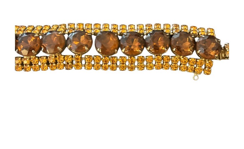 vintage amber Toned Brown Gold Toned colored bracelet gallery