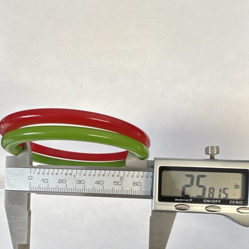 Vintage Bakelite Multi Translucent Red and Lime Green Set of 2 Bangle Bracelets gallery