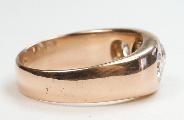 Antique 1920's European Diamond Engagement Ring 14K Rose Gold 9 UK-R1/2 EGL USA gallery