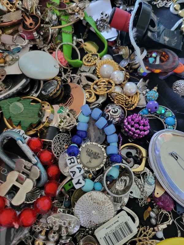 3 Lbs Pounds Craft Art Junk Unsorted Huge Lot Jewelry Vintage Now Treasure Fun