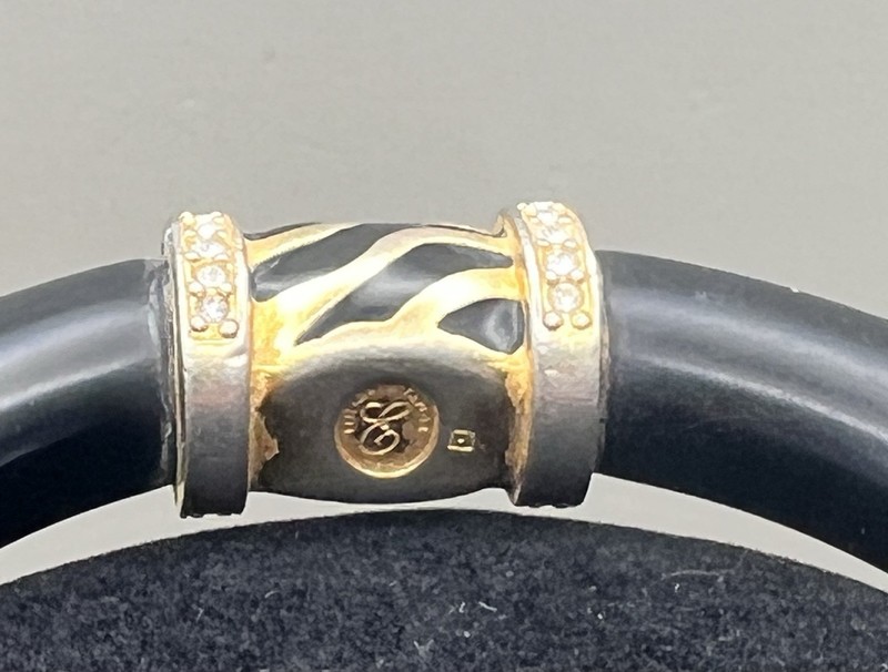 Vintage Elizabeth Taylor Zebra Stripe Collection Bracelet For Avon from 1995 gallery