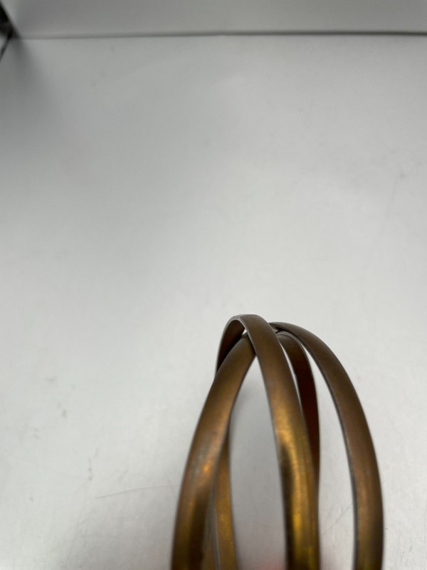 Copper Bangle Bracelet Set 3 Intertwined Stackable Narrow 7.5” gallery