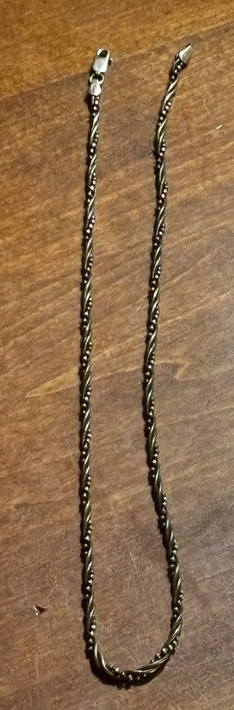 Vintage Unique Link Bead Wrap Sterling Silver Italy “ Unknown Hallmark “ gallery