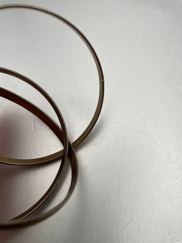 Copper Bangle Bracelet Set 3 Intertwined Stackable Narrow 7.5” gallery