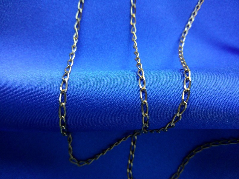 Rare Unique Antique Vintage French 60 cm Long 18K Solid Gold Necklace Chain ⛓️