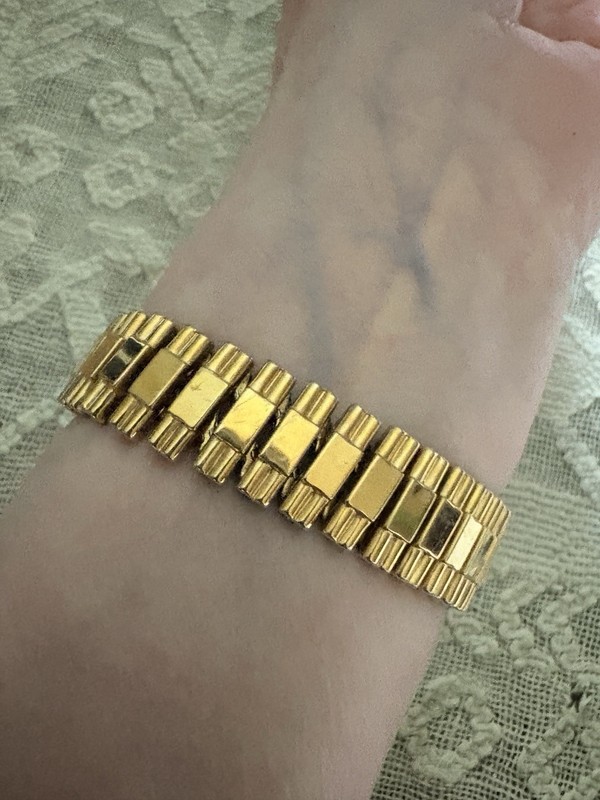 Vintage Bretton 1/20 12k Gold Filled Top Stainless Bottom Expandable Bracelet gallery
