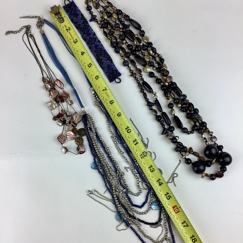 Lot of 4 Costume Jewelry Necklaces & Beaded Bracelet