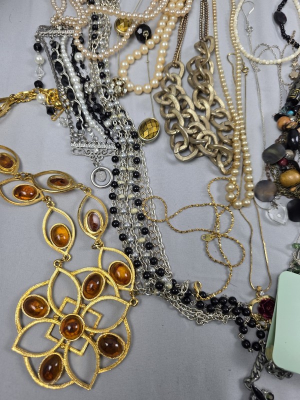 Vintage Costume Jewelry Lot Enamel Avon + Estate Sale - 6+ Pound Box gallery