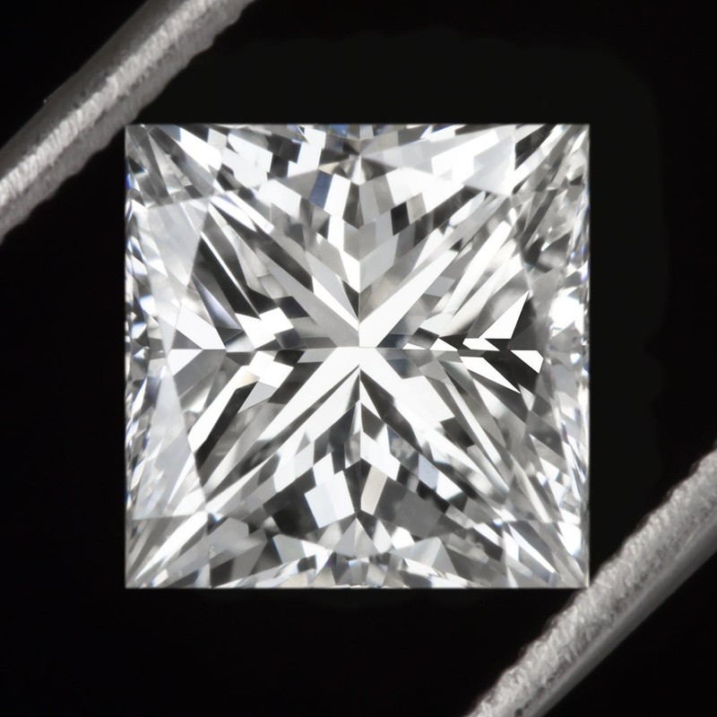 1.5ct LAB CREATED DIAMOND F VS2 IGI CERTIFIED PRINCESS CUT SQUARE SHAPE LOOSE