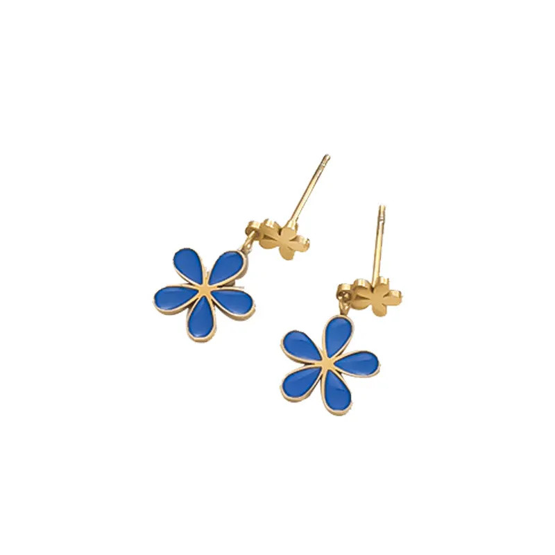 Real Gold Plated Flower Titanium Steel Simple Style IG Style Waterproof Non Tarn gallery