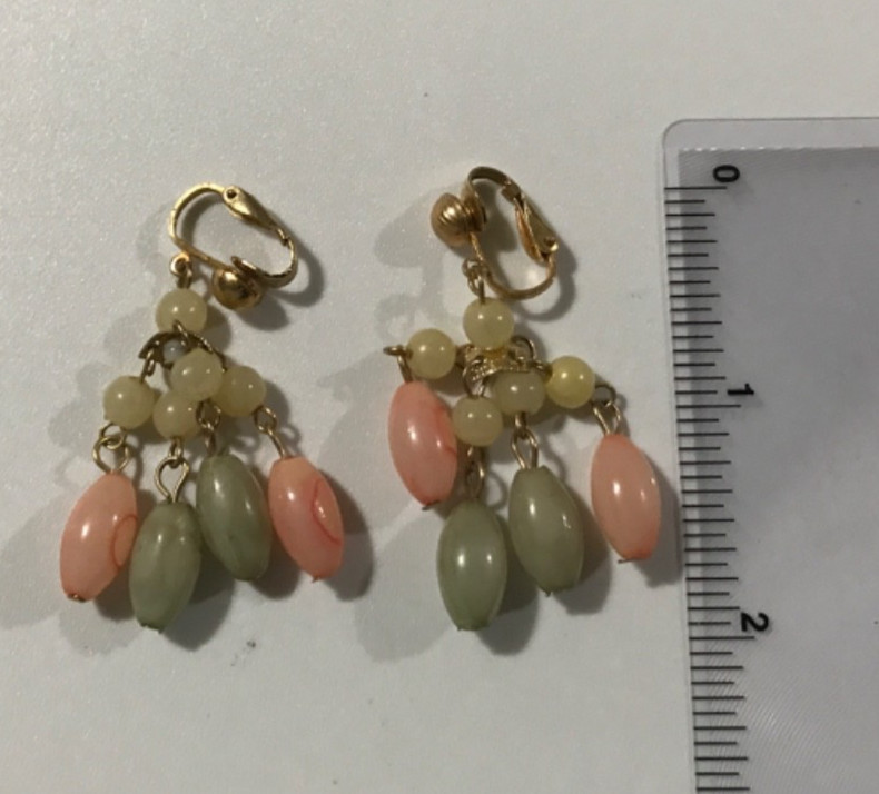Vintage Pastel Cluster Dangle Drop Clip Earrings and Blue Moon Glow Drop Clip On gallery