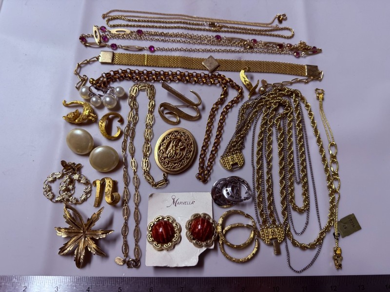 Collection Lot Amazing Variety Vintage Designer Signed Jewelry GOLDETTE + – S1