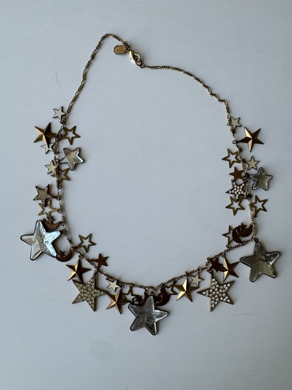 Pididdly Links Vintage Stars and Moons Necklace Brass (see central star photo)