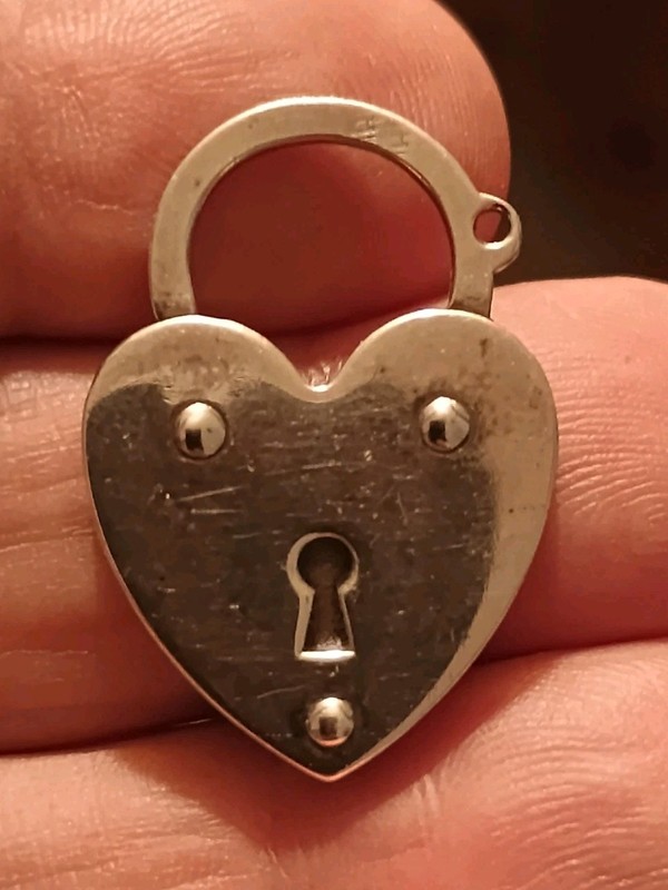 Antique Victorian Edwardian Signed, FRENCH 800 Silver Heart Locket Pendant Rare